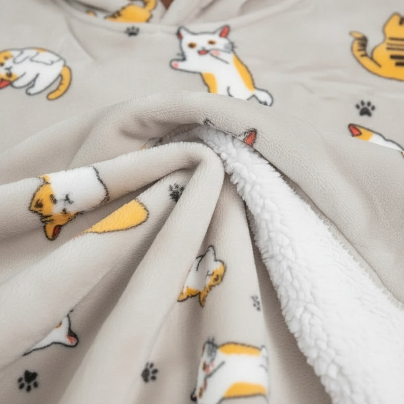 Pull Plaid Enfant Chaton