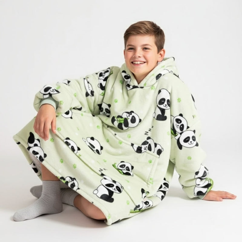 Pull Plaid Enfant Panda