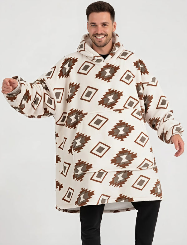 Pull Plaid Géométrique