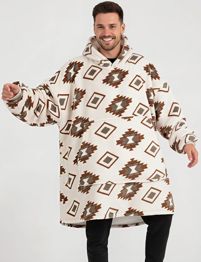 Pull Plaid Géométrique