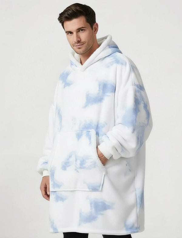 Sweat Plaid Ciel Bleu