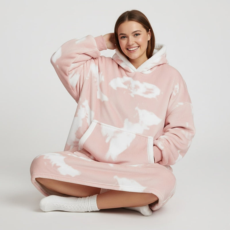 Sweat Plaid Ciel Rose