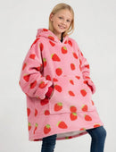 Sweat Plaid Enfant Fraise