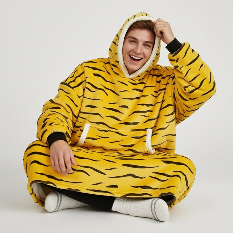 Sweat Plaid Motif Tigre