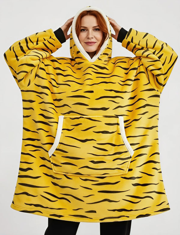 Sweat Plaid Motif Tigre