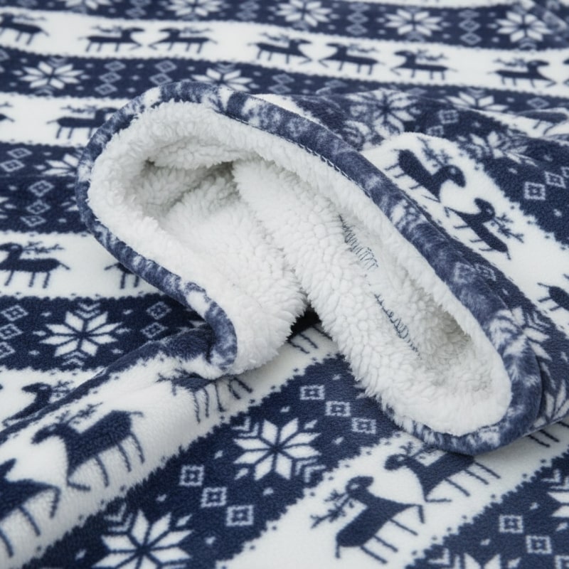 Sweat Plaid Noël Bleu
