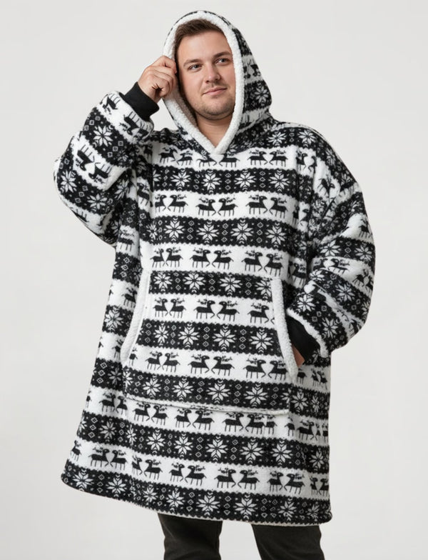 Sweat Plaid Noël Noir