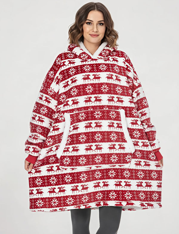 Sweat Plaid Noël Rouge
